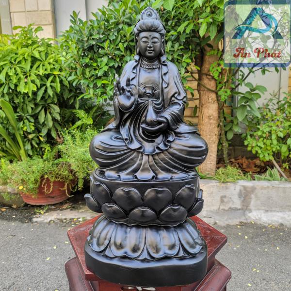Phật Bà Quan Âm Gỗ Mun C44 R22 R16