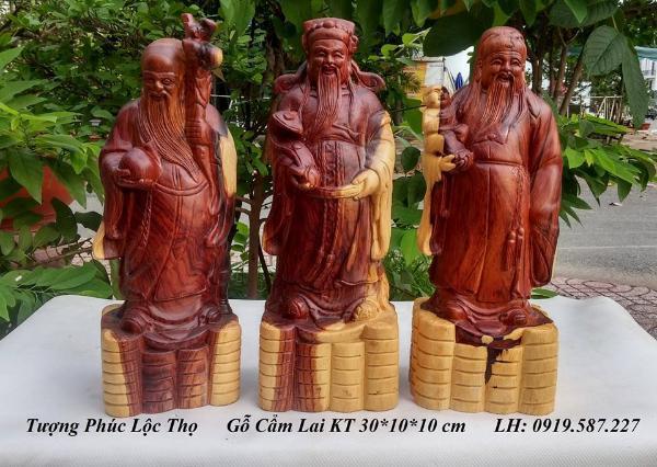 tượng gỗ Phúc - Lộc - Thọ