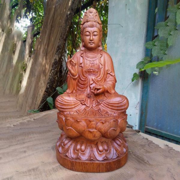 Tượng Phật Bà Quan Âm Hương 50x24 (M1 Thon)